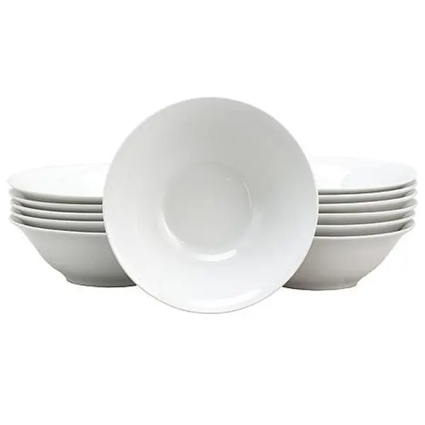 Gibson Home Finer Details 12-piece 7" Bowl in White
