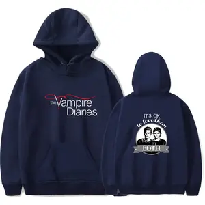 The Vampire Diaries Horror Movie Two-Sided Graphic Sweatshirt, The Vampire Diaries Halloween Movie 2-Sided Pullover Hoodie for Men & Women