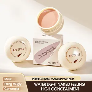 An'zisee Water Glow Bare Finish Concealer Cream, Spot & Dark Circle Coverage, Waterproof Face Makeup, Long-Lasting Hydrating Formula