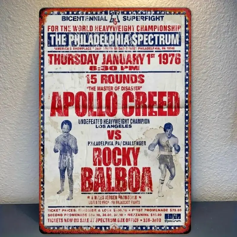 Vintage Boxing Poster, 1 Count Boxing Match Poster, Wall Art for Home Living Room Bedroom, Wall Decor, Home Decor, Room Decor, No Frame, Photo, Unframed Art Print
