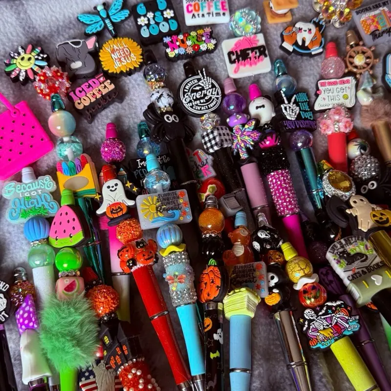 Mystery Beaded Pen - Unique Design with Colorful Beads and Various Patterns Included