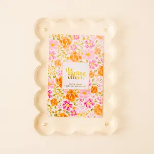 Clear Rectangle Scalloped Acrylic Frame
