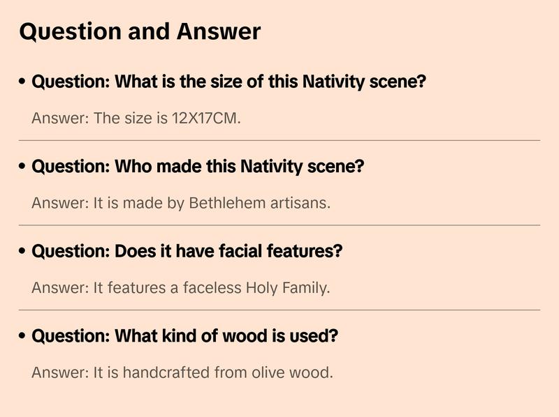 Olive Wood Nativity Scene_ Faceless Holy Family Decor Religious