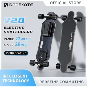 V20 Electric Skateboard with Remote, 28 Mph Top Speed,22 Miles Range,1000W Hub-Motor, Longboard Skateboard for Adults &Teens