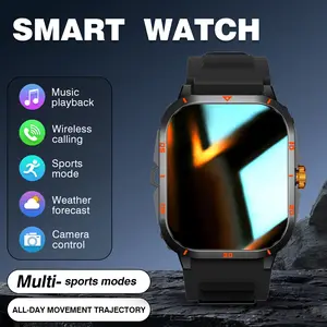 The Latest Smartwatch Features A Full Touchscreen, Supports Wireless Calls and Text Messages, and Offers Various Functions Such As A Fitness Tracker, Alarm Clock, Calculator, Calendar, and Weather Updates. It Is Compatible with Both Android and IPhone.