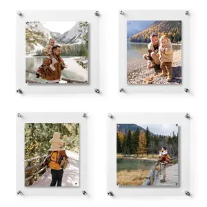 Set of 4 Mixed Single Panel Wall Frames Mini Pinwheel