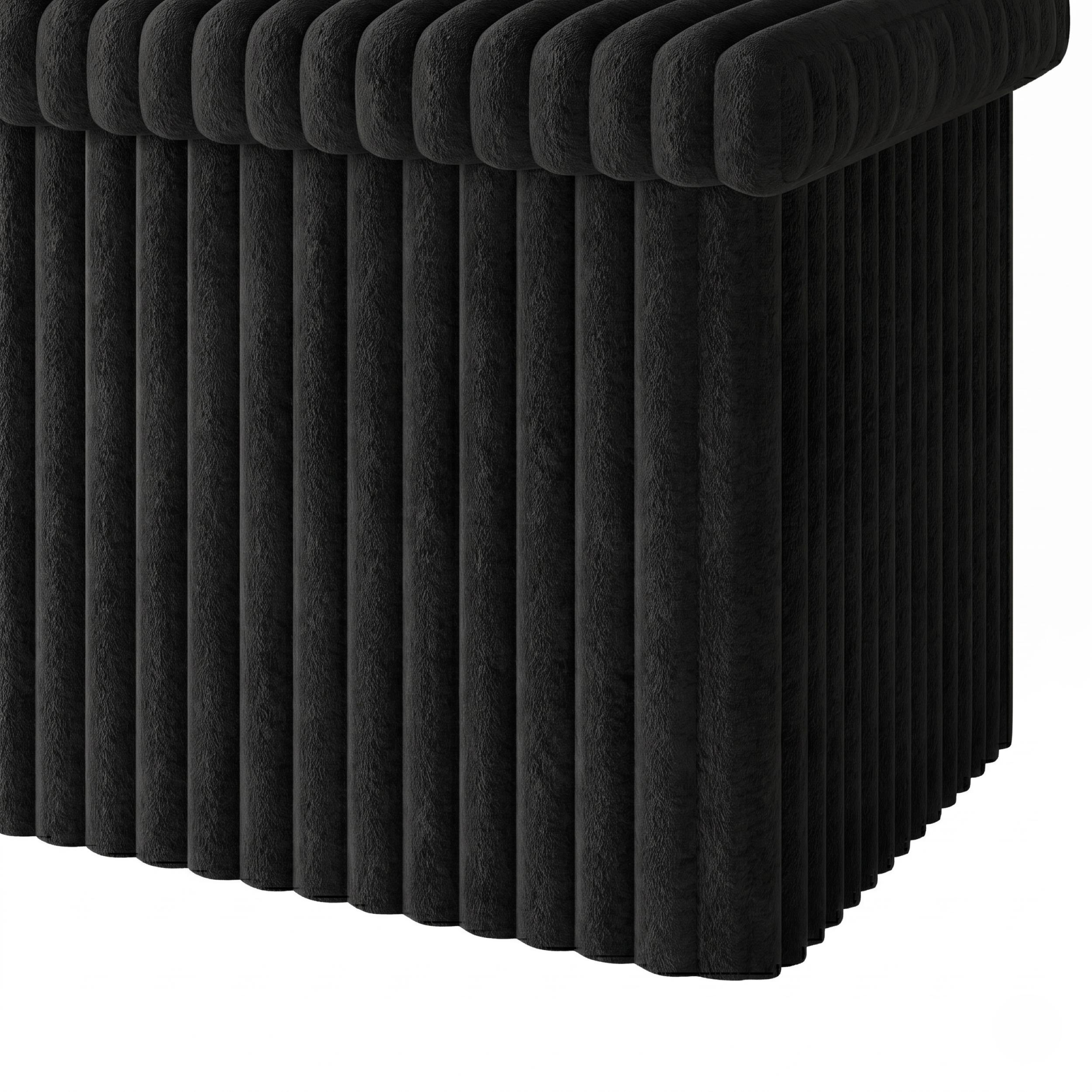 Favorer Florence 30" Tufted Upholstered Folding Storage Ottoman Bench - Indoor Furniture Footstool, Room Decor, Living Room Decor, Household Items, Apartment Stuff, Organizer Storage Solution, House Decor