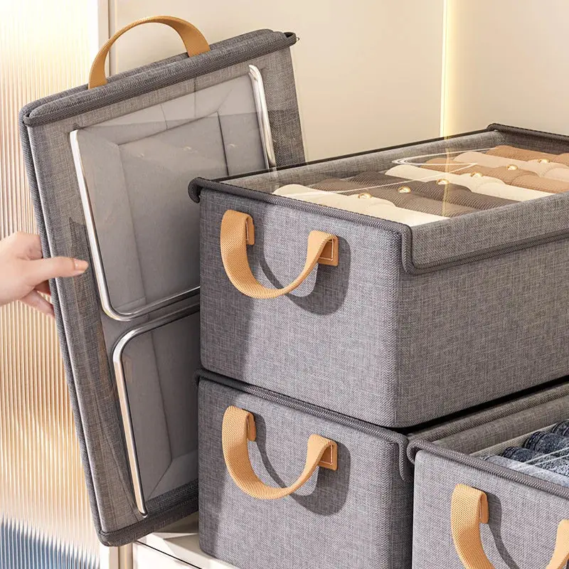 Collapsible Clothing Organizer Folding Clothes Storage Basket