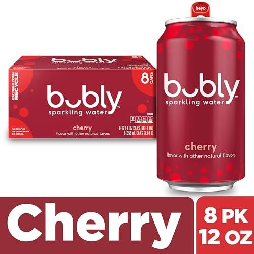 bubly Sparkling Water, Cherry, Zero Sugar & Zero Calories, Seltzer Water, 12 Fl Oz Cans (Pack of 8)