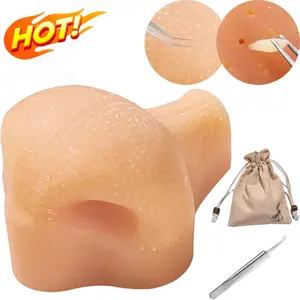 Stretch-and Pop Pimple Popping Toy    Pimple Bursting Toy  Silicone Material Stress Relief Portable Sensory Fidget Toy  Includes Tweezers Suitable for Adults and Children