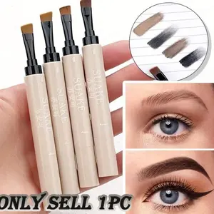 2-in-1 Dual-ended Eyebrow Pomade Pencil, Waterproof Sweat-resistant Long-lasting Eyebrow Cream Gel, Brow Styling Gel, Brow Styler Gel, Smudge-proof No Fading Natural Defined Brow Makeup, Easy Shaping Beginner Friendly Brow Pencil for All-day Wear