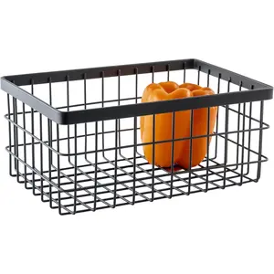 WB-964-MG Rectangular Metal Storage Wire Basket for Pantry, Produce and More, 9" x 6" x 4"