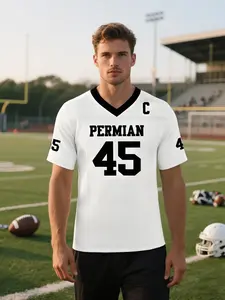 Permian Panthers Lightweight Jersey - Size 45, / Rugby Short Sleeve Shirt, Breathable Sweat-Wicking, Perfect Gift Choice