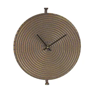 360 stand 2-in. Circle Metal Analog Wall Clock, Bronze (Model 516120)