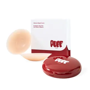 PUFF Nipple Covers - Circles Non-Toxic Silicone Medical-Grade Adhesive Adhesive-Free Nip Nook Reusable