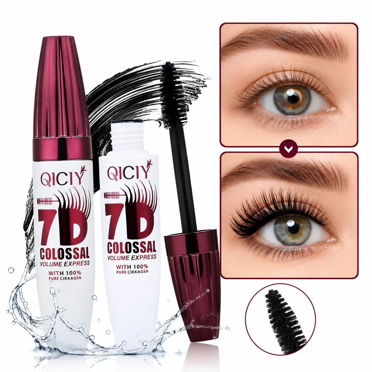 Volumizing Lengthening Waterproof Mascara No Clump Long Lasting Curling Eye Makeup For Sensitive Eyes Daily Use