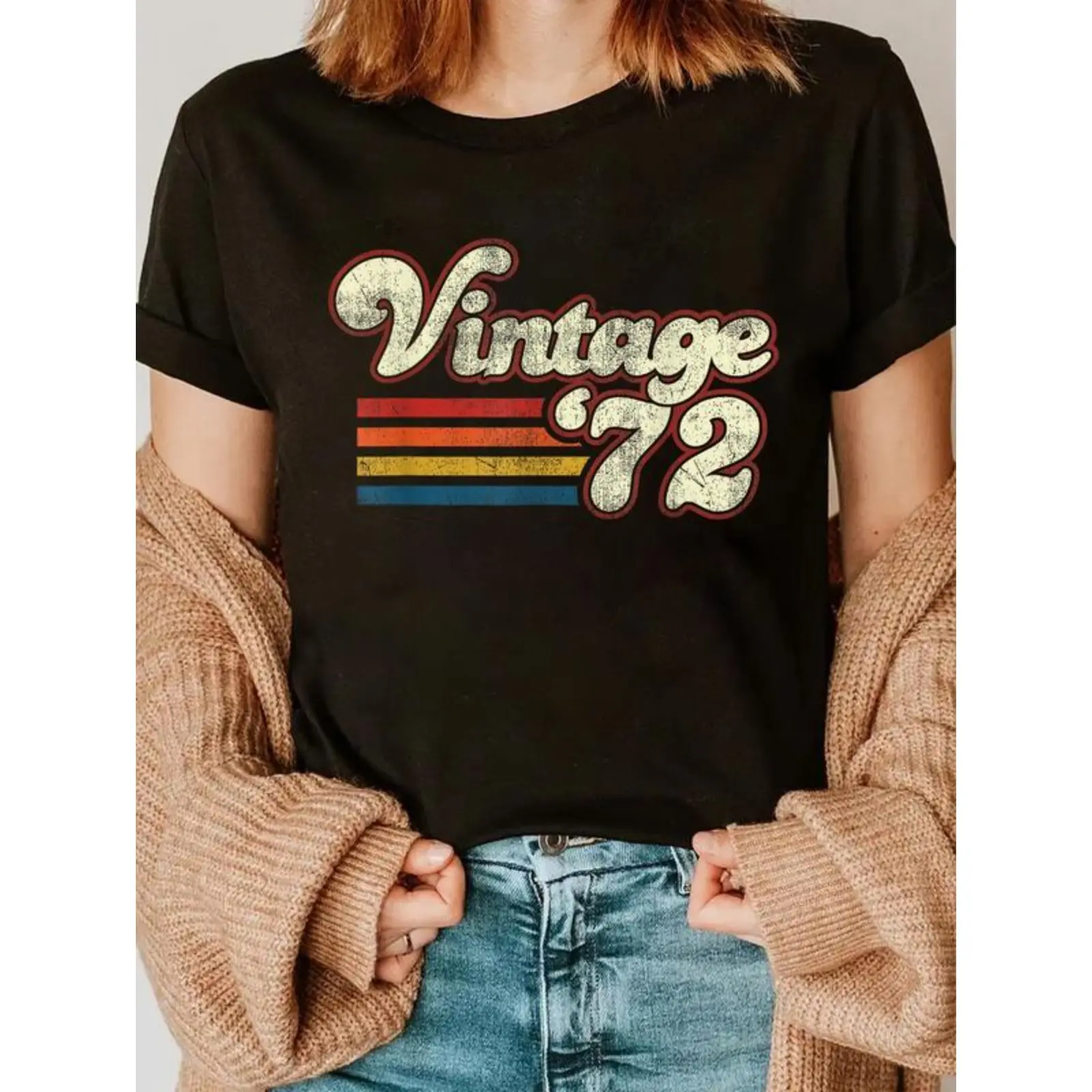 Unisex Vintage 1972 Birthday T-Shirt Vintage Retro Birthday Tees