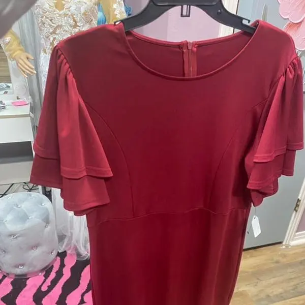 Plus size Maroon dress