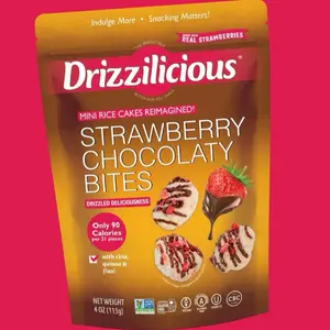 Drizzled Mini Rice Cake - 4oz Indulge More Snacking Matters Only 90 Calories per 21 Pieces