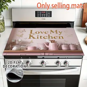 Pattern Rubber Stove Protector, Heat Resistant, Non-Slip, Water Absorbent, Easy Clean, Oven Pad, Refrigerator Pad, Kitchen Counter Cover, Kitchenware