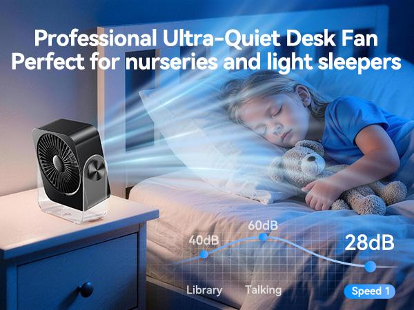 KIMMOO Desk Cooling Fan for Bedroom, 199 Speeds Turbo Airflow,, Digital Display Quiet Table Fan, 270° Rotating Small Rechargeable Battery Desktop Fans for Home Office