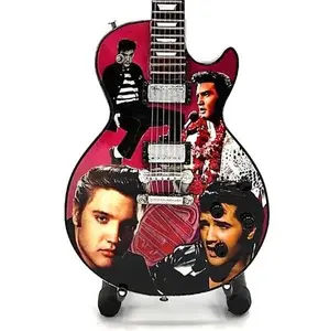 Miniature ELVIS PRESLEY Guitar with Free Display Stand Collectible GIFT