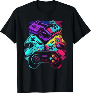 100% Cotton Control gamer Video Game Controller T-Shirt