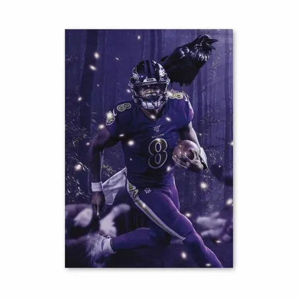 Poster 8 Ravens - Poster Wall Art Print, Sports Decor for Game Room, Office, or Bedroom, Fan Gift 2025