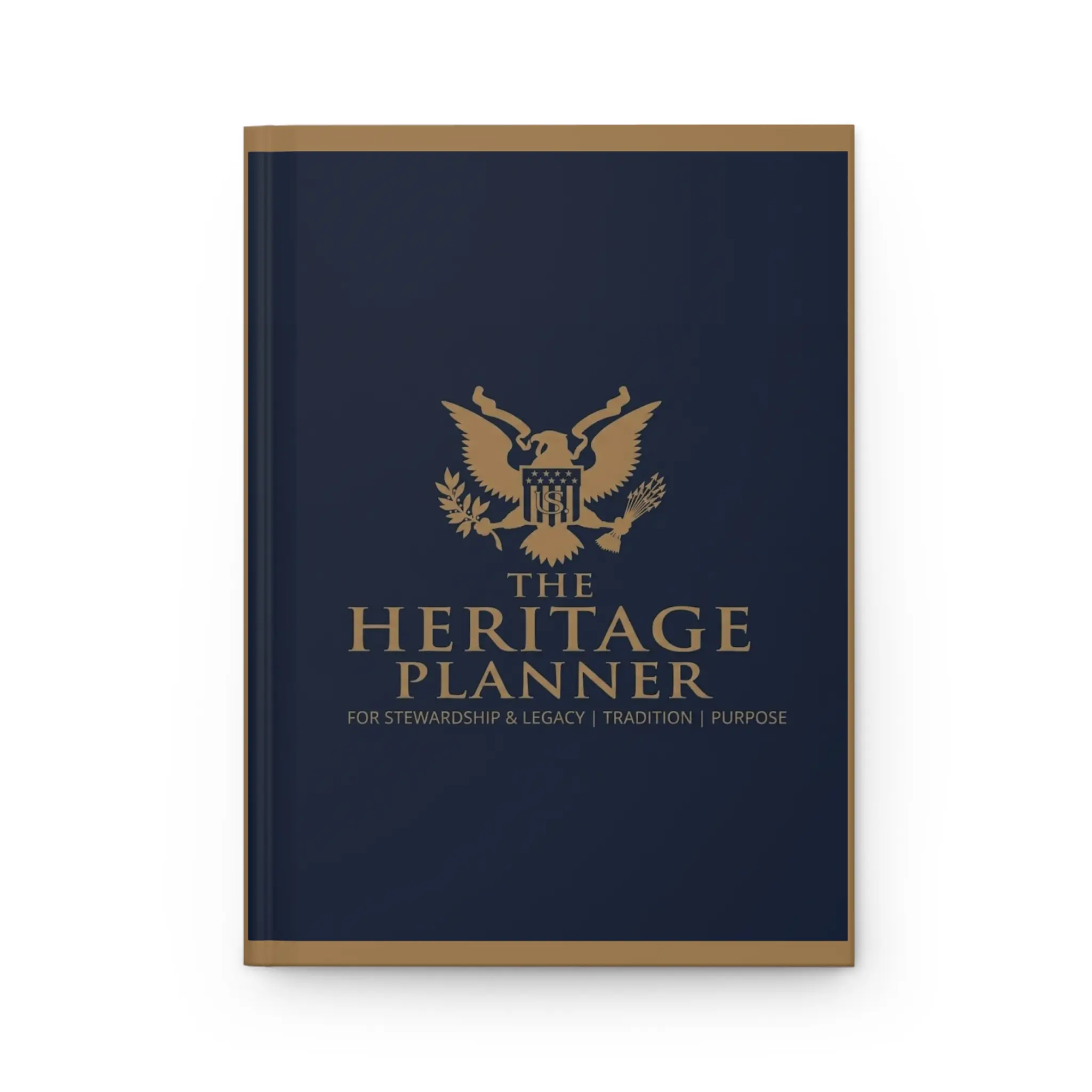 Heritage Planner Hardcover Journal | Navy & Gold Executive Planner