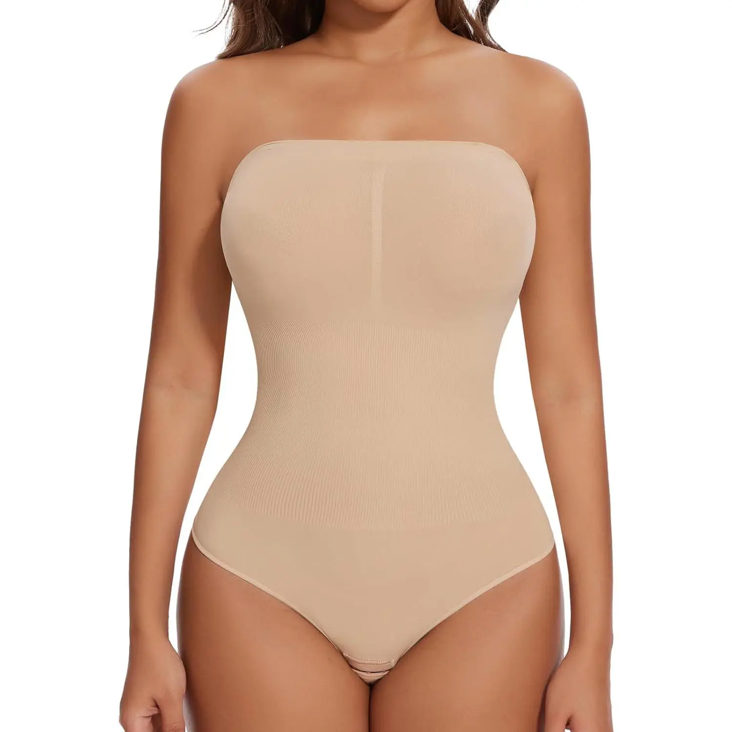 Strapless Shapewear Women Tummy Control Bodysuit Seamless One count Body Suit Shaper Tube Tops  Leotard