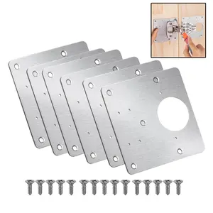 Cabinet Door Hinge Repair Plate for Lock Door, Reinforcement Plate Repair Plate, Hinge Cabinet Door Thickening Installation Fixing Plate, Furniture Hinge, Parts, Hardware Tools And Gadgets, Screws, Metal Heavy Duty