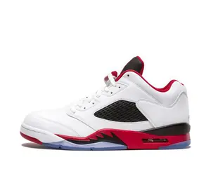 White leather + Fire red midsole. These lows are pure heat