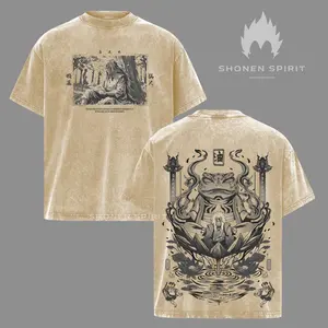 Jiraiya Washed Double Sided T-Shirt, Vintage Oversized Streetwear Tee, Unisex Anime Graphic Shirt Inspired By The Toad Sage