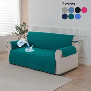 Waterproof & Stain-resistant Sofa Cover, 1 Count Stretchable Breathable Sofa Slipcover with Elastic Strap, Sofa Protector for Home Living Room