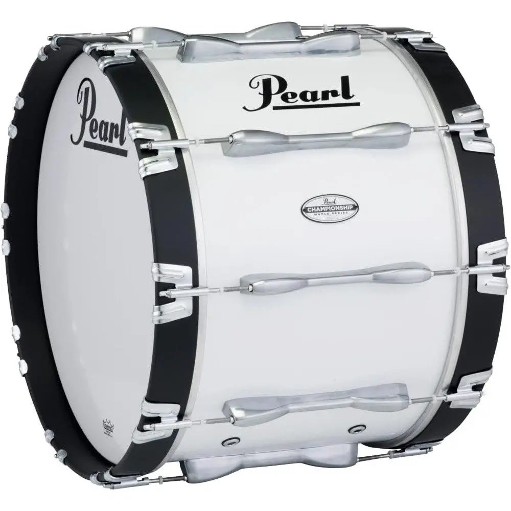 Pearl 24 x 14 in. Championship Maple Marching Bass Drum Pure White (PBDM2414/A33)