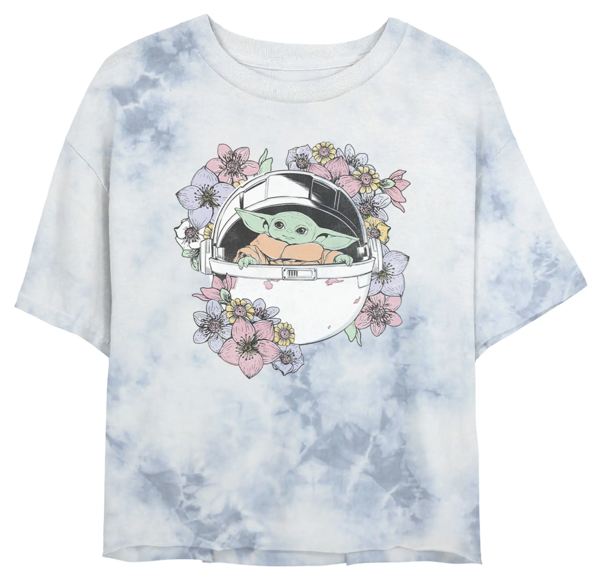 Junior's Star Wars: The Mandalorian The Child Floral Crib T-Shirt
