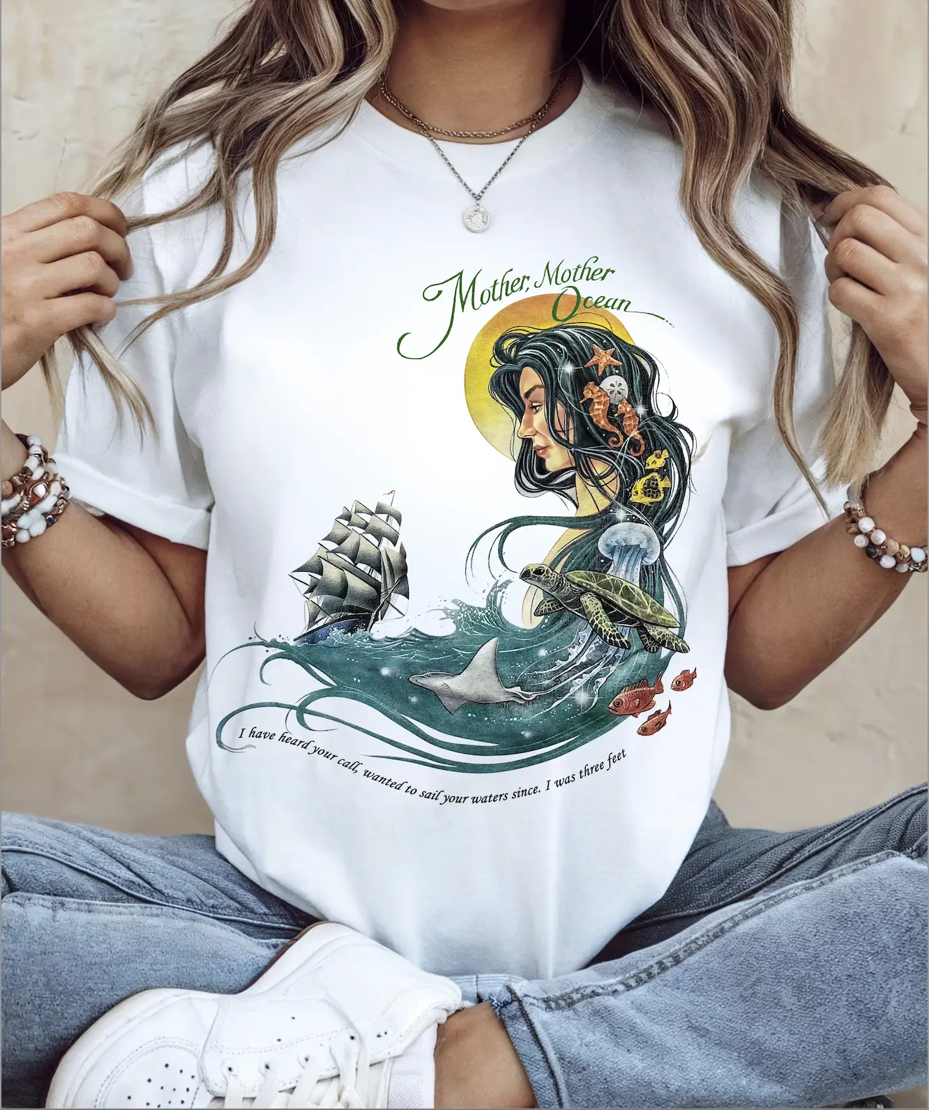 Jimmy Buffett Mother Ocean 1993 Caribbean Sould Shirt, Idea Gift For Music, Country music T-shirt, FULL SIZES, FULL COLORS, FOR MEN, FOR WOMEN Casual Cotton