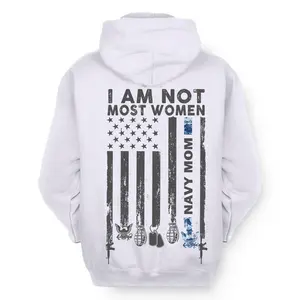 Proud Navy Mom Hoodie, Military Mom Sweatshirt, I Am Not Most Women Graphic Hoodie, Gift for Navy Mother