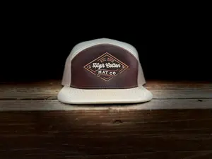 Rusk Khaki Hi-Pro 7 Panel Snapback with Cotton/Polyester Mesh Fabric