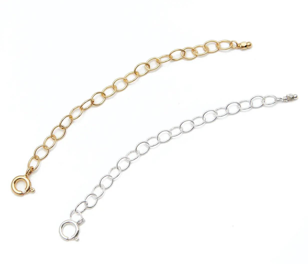 Jewelry Necklace Extender, 3" Extension Unisex Metal Chain, Easily Lengthens Necklace for Daily Adjustable, Layered Wear
