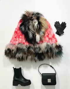 WTB Patchwork Faux Fur Jacket