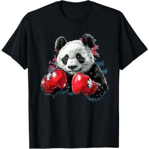 Sport boxing panda costume with boxing gloves T-Shirt