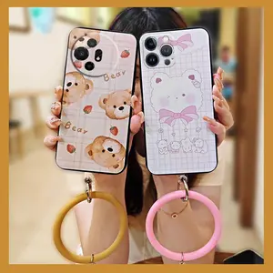Creative Bracelet Phone Case For TCL 50XL 5G/50XL Nxtpaper 5G Protective Back Cover Dirt-resistant Anti-knock Solid Color Cartoon Ring Soft Case Personality Cute Waterproof Funny