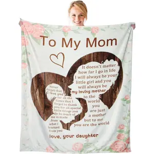 Gifts for Mom Birthday Gifts for Mom from Daughter to My Mom Blanket Christmas Valentines Day Mothers Day Present Ideas for Mom I Love You Best Mom Ever Gift Super Soft Throw Blanket 60 X 50
