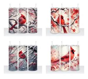 Winter Cardinal Choice - 20oz Double wall insulated tumbler