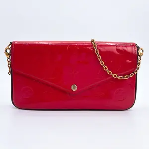 Pre-owned Louis Vuitton Cerise Monogram Vernis Felicie GM Pochette Bag
