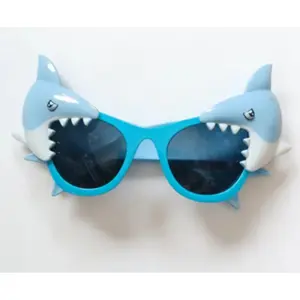 Shark Shape Novelty Sunglasses, Ocean Themed Summer Beach Party Photo Props