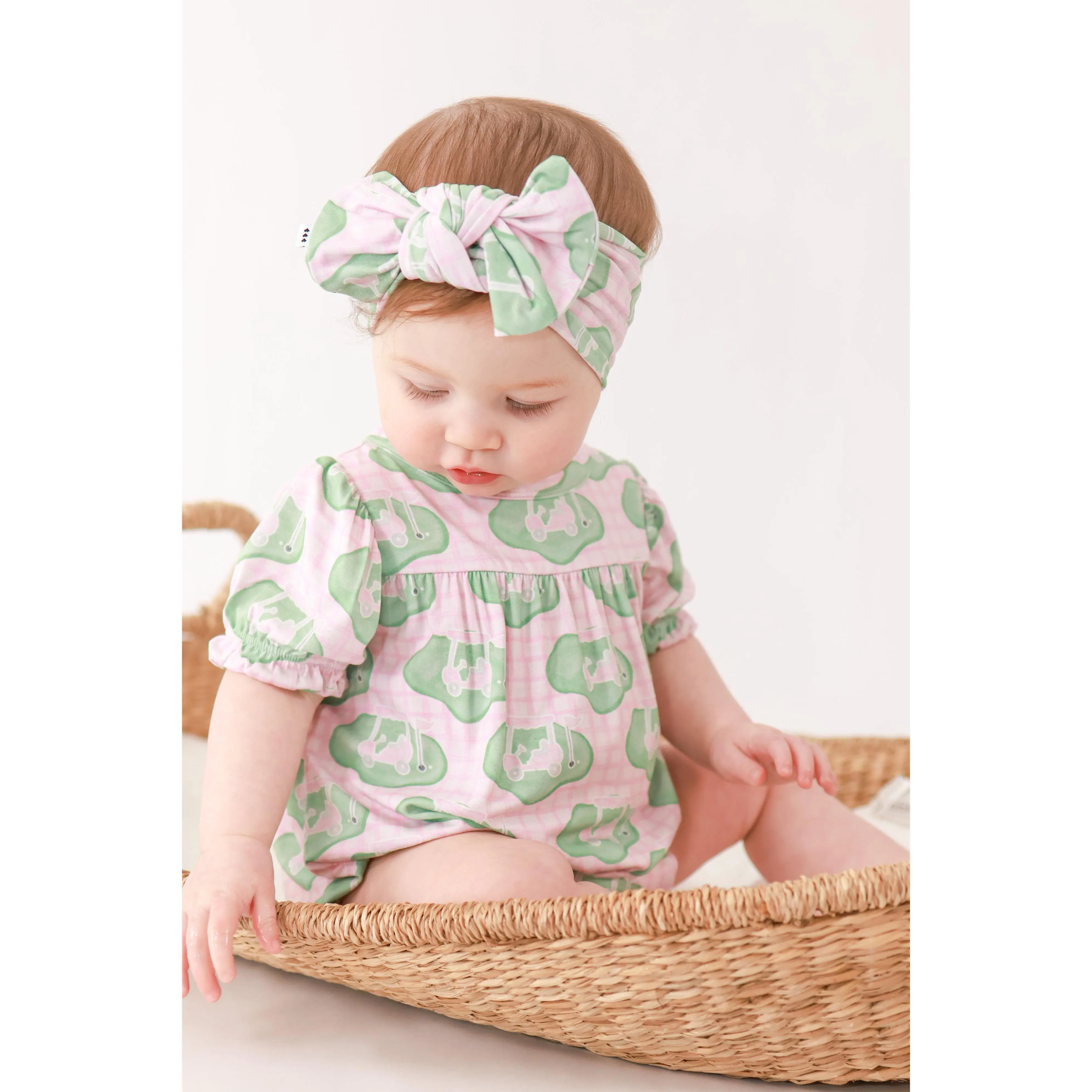 Pink Tee Time Bubble Romper