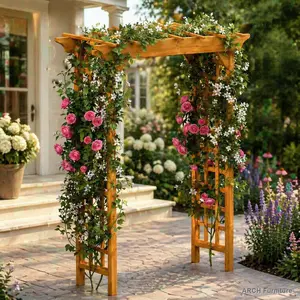 ARCH Wooden Arbor - Garden Wood Trellis for Plant Climbing, Wedding Ceremony Decor, Backyard Garden Christmas Decor, Backyard Decor,summervibes