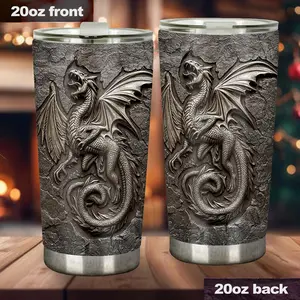 Dragon Tumbler, Travel Mug with Lid, Ideal for Women & Moms, 20 & 30oz Tumbler - scs14197